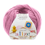 Пряжа для вязания Ализе Cotton Gold Hobby NEW (55% хлопок, 45% акрил) 10х50гx165м цв.98 розовый