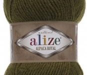 Пряжа Alize Alpaca Royal 233 зеленая черепаха