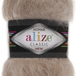 Пряжа для вязания Ализе Mohair classic (25% мохер, 24% шерсть, 51% акрил) 5х100г/200м цв.05 бежевый