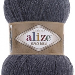 Пряжа для вязания Ализе Alpaca Royal New (55% акрил, 30% шерсть, 15% альпака) 5х100г/250м цв.203 джинс меланж