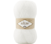 Пряжа для вязания ALIZE '3 SEASON' 100г 500м (25% мохер, 24% шерсть, 51% акрил) 5х100х500м цв. 55 белый