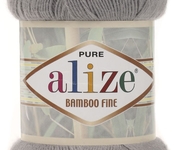 Пряжа Alize Bamboo Fine 52 светло-серый