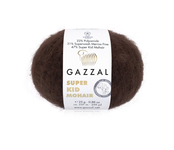 Пряжа для вязания GAZZAL Super Kid Mohair (47% Супер Кид Мохер,31% Мериносовая шерсть, 22% ПА) 6х25х237м цв. 64426