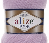 Пряжа ALIZE 'Angora real 40' 100 гр. 430м (40% шерсть, 60% акрил) 5х100х430м цв. 27 лиловый