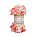 Пряжа для вязания Ализе Puffy color (100% микрополиэстер) 5х100г/9м цв.5922