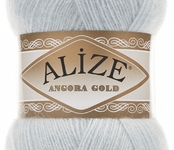 Пряжа для вязания Ализе Angora Gold (20% шерсть, 80% акрил) 5х100г/550м цв.514 зимнее небо