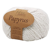 Пряжа для вязания FIBRA NATURA Papyrus (78% Хлопок, 22% Шёлк) 10х50х120м цв. 229-01 белый
