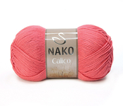 Пряжа для вязания NAKO Calico (50% Хлопок, 50% Акрил) 5х100х245м цв. 11037  коралловый