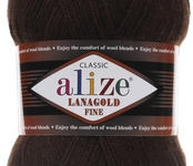 Пряжа ALIZE 'Lanagold fine' 100 гр. 390м (49%шерсть, 51% акрил) цв. 26 коричневый