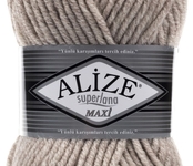 Пряжа для вязания Ализе Superlana maxi (25% шерсть, 75% акрил) 5х100г/100м цв.152 бежевый меланж