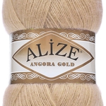 Пряжа для вязания Ализе Angora Gold (20% шерсть, 80% акрил) 5х100г/550м цв.095 св.бежевый