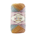 Пряжа для вязания Ализе Cotton gold batik (55% хлопок, 45% акрил) 5х100г/330м цв. 7794 секционный