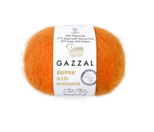 Пряжа для вязания GAZZAL Super Kid Mohair (47% Супер Кид Мохер,31% Мериносовая шерсть, 22% ПА) 6х25х237м цв. 64429
