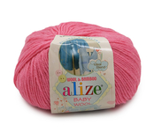 Пряжа Alize Baby Wool 33 темно-розовый