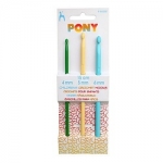 Набор цветных детских крючков для вязания Pony 4-6 мм 15 см 498267