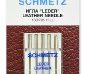 Иглы для кожи Schmetz 130/705H LL № 80, уп.5 игл