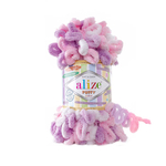 Пряжа для вязания Ализе Puffy color (100% микрополиэстер) 5х100г/9м цв.6051 секционный