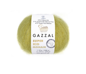Пряжа для вязания GAZZAL Super Kid Mohair (47% Супер Кид Мохер,31% Мериносовая шерсть, 22% ПА) 6х25х237м цв. 64405