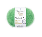 Пряжа для вязания GAZZAL Super Kid Mohair (47% Супер Кид Мохер,31% Мериносовая шерсть, 22% ПА) 6х25х237м цв. 64427