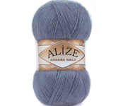 Пряжа для вязания Ализе Angora Gold (20% шерсть, 80% акрил) 5х100г/550м цв.203 джинс меланж