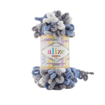 Пряжа для вязания Ализе Puffy color (100% микрополиэстер) 5х100г/9м цв.6075 секционный