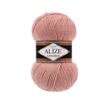 Пряжа для вязания Ализе LanaGold (49% шерсть, 51% акрил) 5х100г/240м цв.173 Вялая Роза