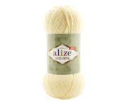 Пряжа для вязания Ализе Alpaca Royal New (55% акрил, 30% шерсть, 15% альпака) 5х100г/250м цв.001 кремовый