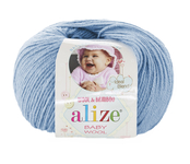 Пряжа Alize Baby Wool  350 светло-голубой