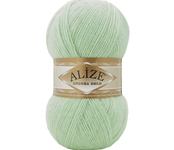 Пряжа для вязания Ализе Angora Gold (20% шерсть, 80% акрил) 5х100г/550м цв.842 зеленая река