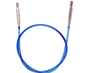 10632 Knit Pro Тросик (заглушки 2шт, ключик) для съемных спиц, длина 28см (готовая длина спиц 50см), синий