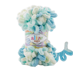 Пряжа для вязания Ализе Puffy color (100% микрополиэстер) 5х100г/9м цв.6461 секционный