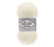Пряжа для вязания Ализе Extra (100% акрил) 5х100г/220м цв.62 светло-молочный