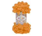Пряжа для вязания Ализе Puffy (100% микрополиэстер) 5х100г/9.5м цв.336 оранжевый