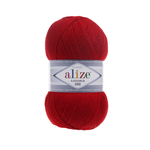  Пряжа для вязания Ализе LanaGold 800 (49% шерсть, 51% акрил) 5х100г/800м цв.056 красный