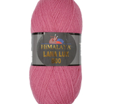 Пряжа для вязания Himalaya LANA LUX 800 (50% шерсть 50% акрил) 5х10х800м цв. 74608 т. розовый