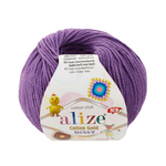 Пряжа для вязания Ализе Cotton Gold Hobby NEW (55% хлопок, 45% акрил) 10х50гx165м цв.44 темно фиолетовый
