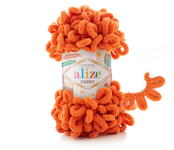 Пряжа для вязания Ализе Puffy (100% микрополиэстер) 5х100г/9.5м цв.6 оранжевый