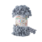 Пряжа для вязания Ализе Puffy (100% микрополиэстер) 5х100г/9.5м цв.428 средне- серый
