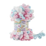 Пряжа для вязания Ализе Puffy color (100% микрополиэстер) 5х100г/9м цв.6377 секционный