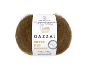 Пряжа для вязания GAZZAL Super Kid Mohair (47% Супер Кид Мохер,31% Мериносовая шерсть, 22% ПА) 6х25х237м цв. 64401