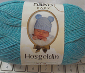 Пряжа для вязания NAKO Hosgeldin (60% бамбук 40% полиамид) 5х100х203м цв. 3323 голубой джинс