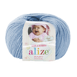 Пряжа Alize Baby Wool  350 светло-голубой