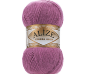 Пряжа для вязания Ализе Angora Gold (20% шерсть, 80% акрил) 5х100г/550м цв.440 темная роза