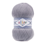 Пряжа для вязания Ализе LanaGold 800 (49% шерсть, 51% акрил) 5х100г/800м цв.200 светло-серый