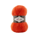 Пряжа для вязания Ализе Mohair classic (25% мохер, 24% шерсть, 51% акрил) 5х100г/200м цв.037 оранжевый