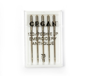 Иглы Organ Вышивальные Anti-Glue №75 для БШМ уп.5 игл