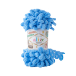 Пряжа для вязания Ализе Puffy (100% микрополиэстер) 5х100г/9.5м цв.289 синий