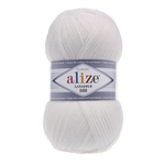 Пряжа для вязания Ализе LanaGold 800 (49% шерсть, 51% акрил) 5х100г/800м цв. 55 белый